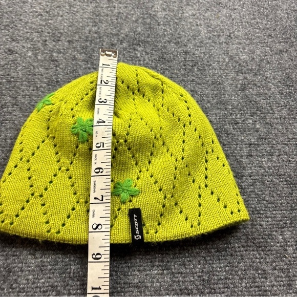 SCOTT Women’s Green Flower Reversible Knit Beanie One Size Fits Most - Picture 6 of 7